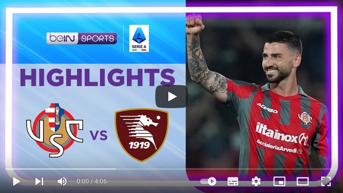 ไฮไลท์ฟุตบอลกัลโช่ เซเรียอา อิตาลี เครโมเนเซ่ 2 - 0 ซาแลร์นิตาน่า