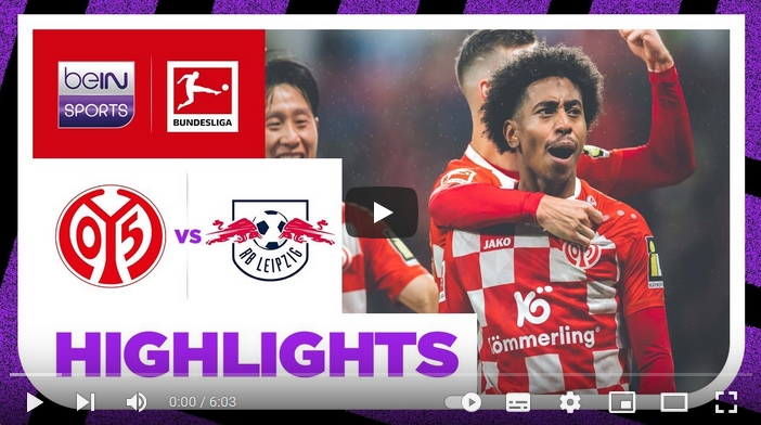 คลิปไฮไลท์บุนเดสลีกา เยอรมัน เอฟเอสเฟา ไมนซ์ 05 2 - 0 แอร์เบ ไลป์ซิก