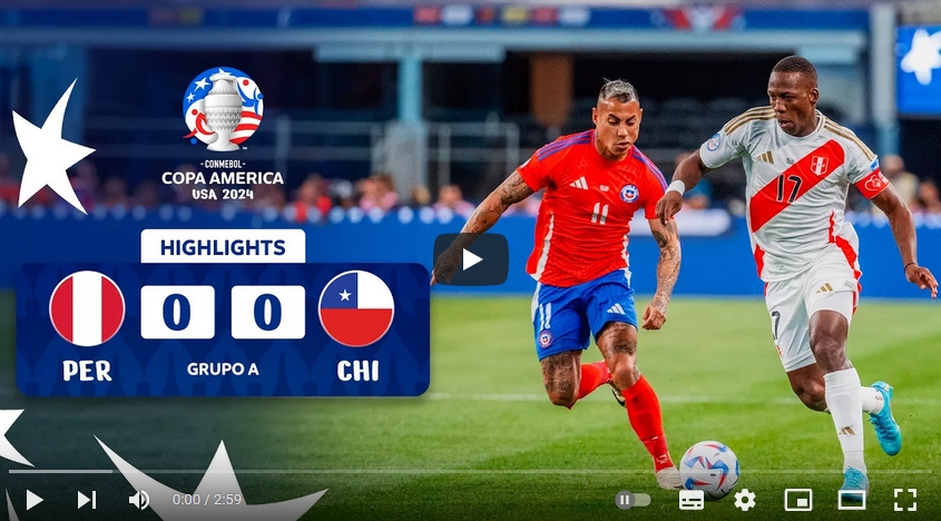 ไฮไลท์ฟุตบอล เปรู 0 - 0 ชิลี