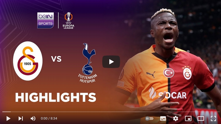 ไฮไลท์ฟุตบอล กาลาตาซาราย 3 - 2 ท็อตแน่ม ฮ็อทสเปอร์