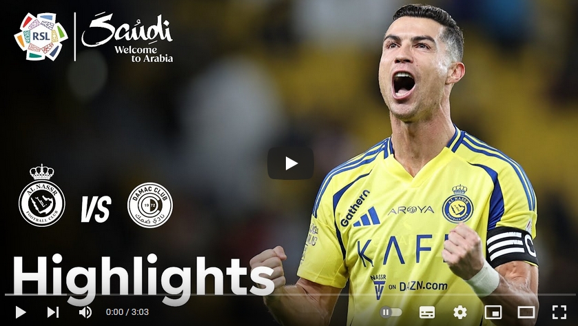 ไฮไลท์ฟุตบอล อัล-นาเซอร์(ซาอุฯ) 2 - 0 อัล ดาฮัม