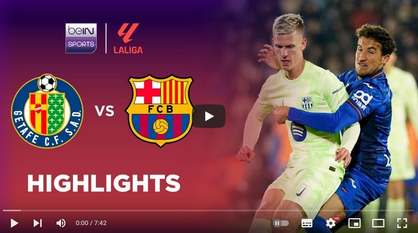ไฮไลท์ฟุตบอล เกตาเฟ่ 1 - 1 บาร์เซโลน่า