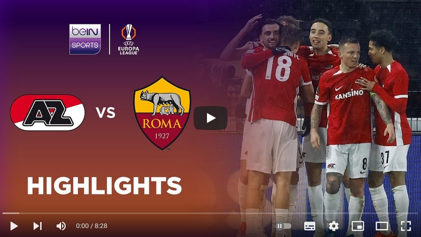 ไฮไลท์ฟุตบอล อาแซด อัลค์มาร์ 1 - 0 เอเอส โรม่า