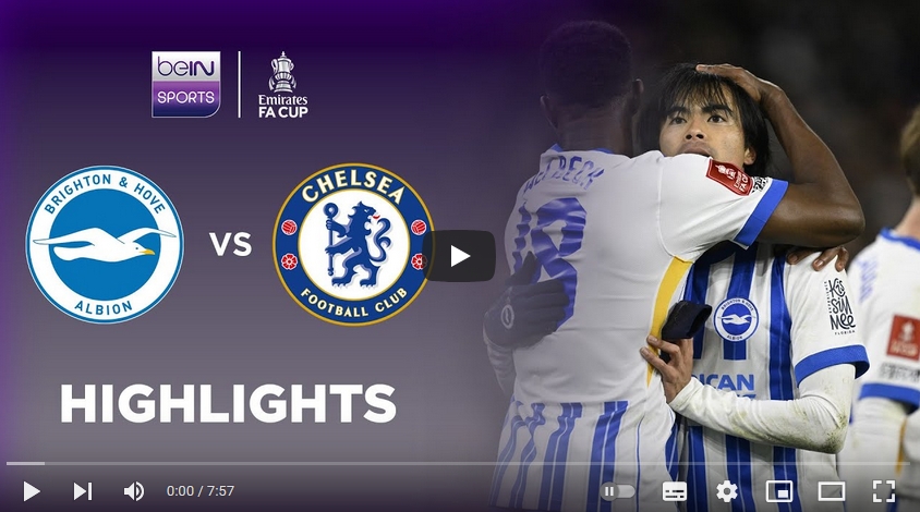 ไฮไลท์ฟุตบอล ไบรท์ตัน โฮฟ อัลเบี้ยน 2 - 1 เชลซี