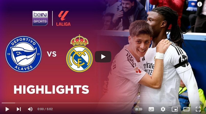 ไฮไลท์ฟุตบอล อลาเบส 0 - 1 เรอัล มาดริด