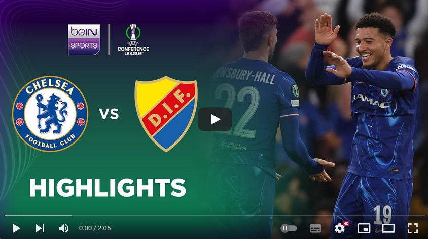 ไฮไลท์ฟุตบอล เชลซี 1 - 0 เยอร์การ์เด้น