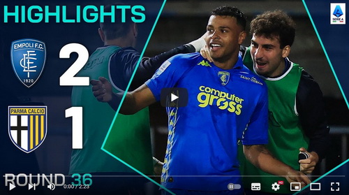 ไฮไลท์ฟุตบอล เอ็มโปลี 2 - 1 ปาร์ม่า
