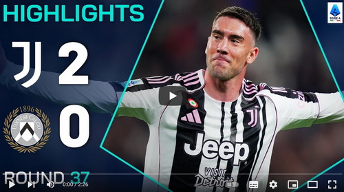 ไฮไลท์ฟุตบอล ยูเวนตุส 2 - 0 อูดิเนเซ่